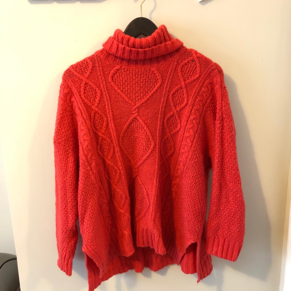 Red Cable Knit American Eagle Sweater